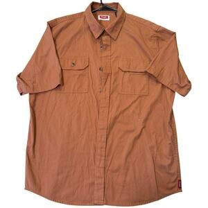 Wrangler Men's Cotton Blend button Down Short Sleeve Top Size‎ Large